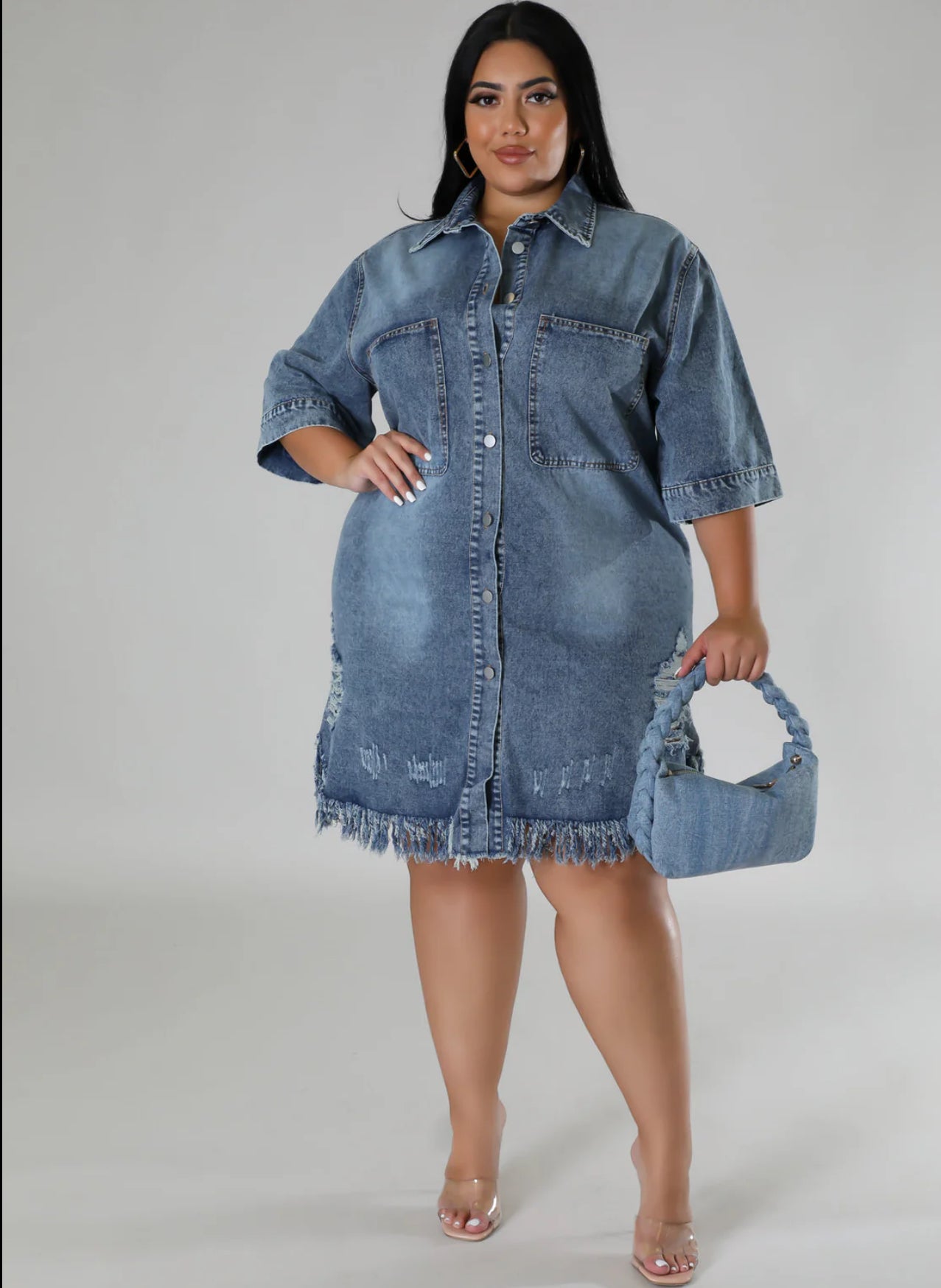 Bobbie Drip Denim Dress