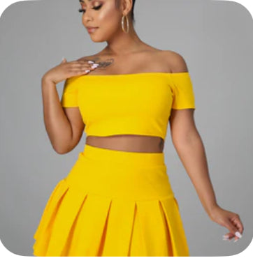 Yellow skirt set