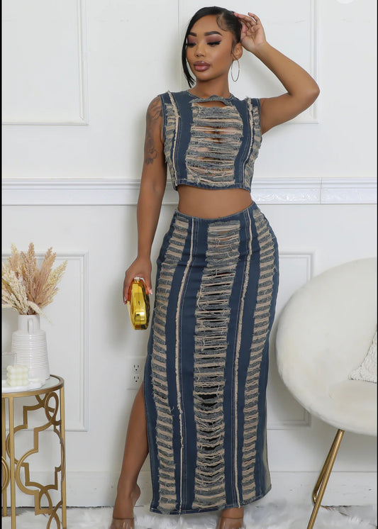 Edge of Midnight skirt set