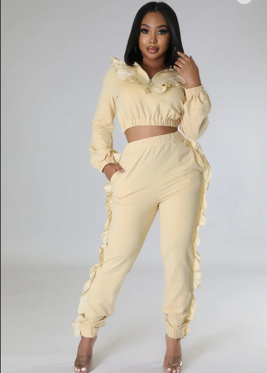 Ruffled Moment Pants Set
