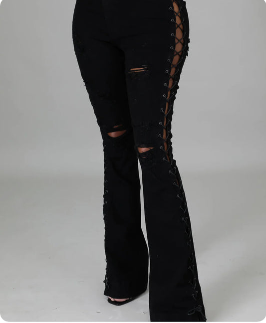 Around the Block Black Jeans