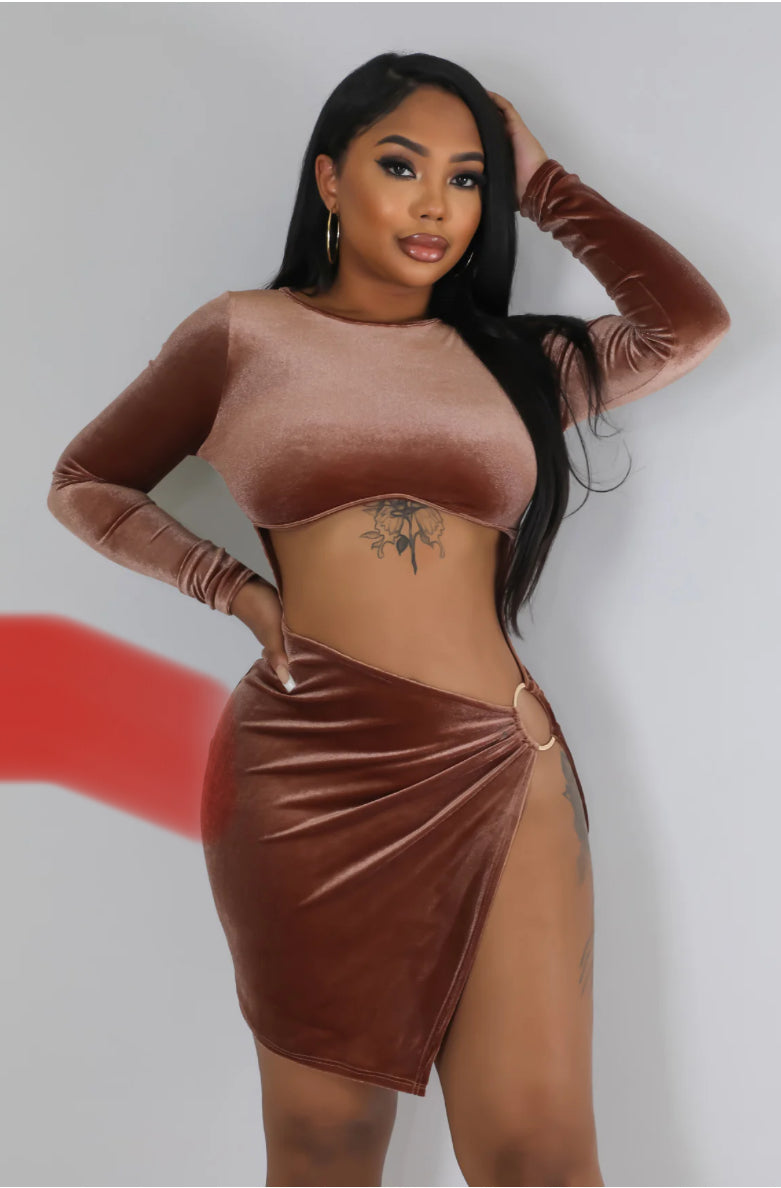 Brown Night Out Dress